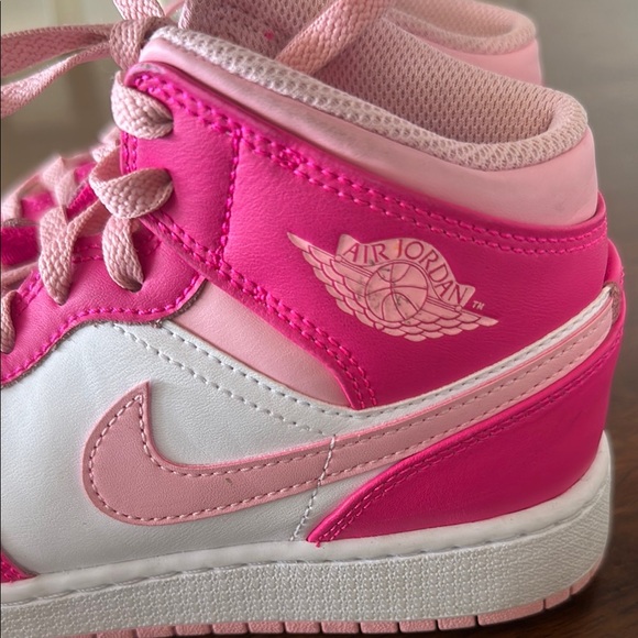 Air Jordan “Barbie” Pink and White High-Top Sneakers - Picture 3 of 5